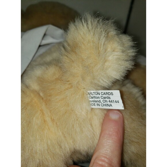 Carlton Cards Teddy Bear Plush 12 Inch Christmas Apron Collectible Toy EUC - Picture 5 of 6